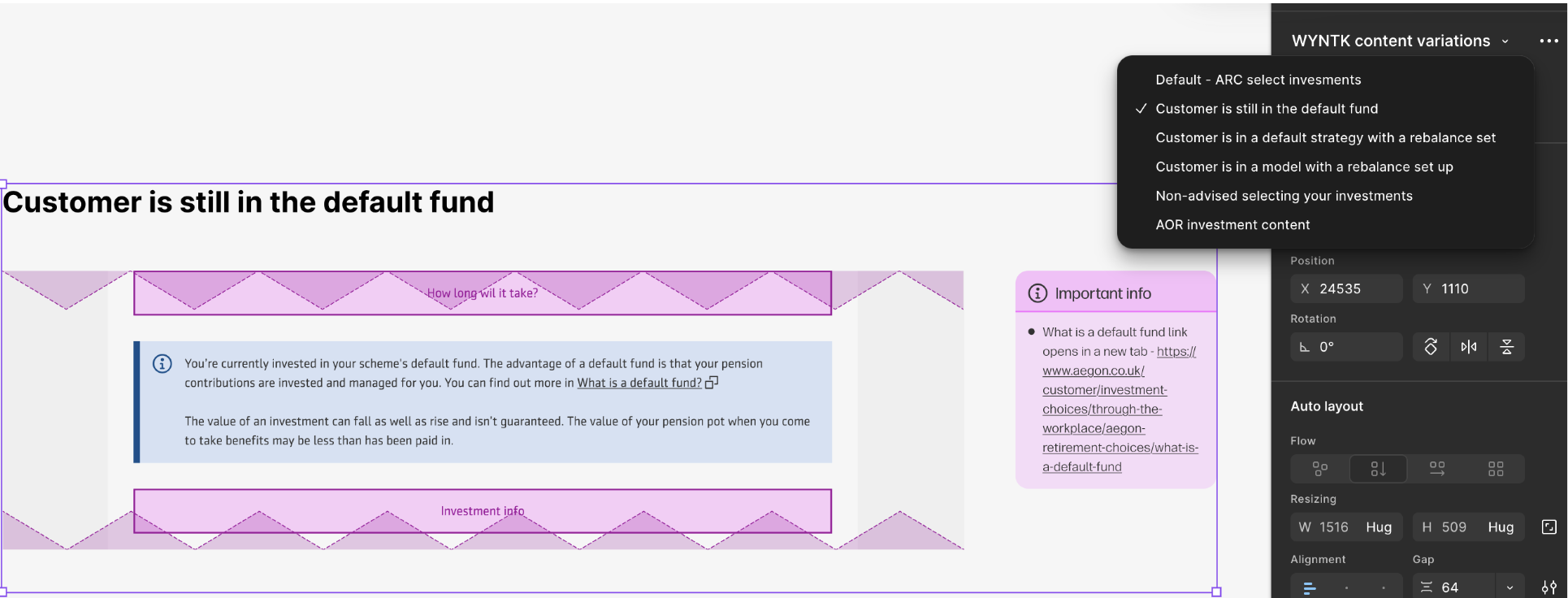 Figma screenshot showing a component example