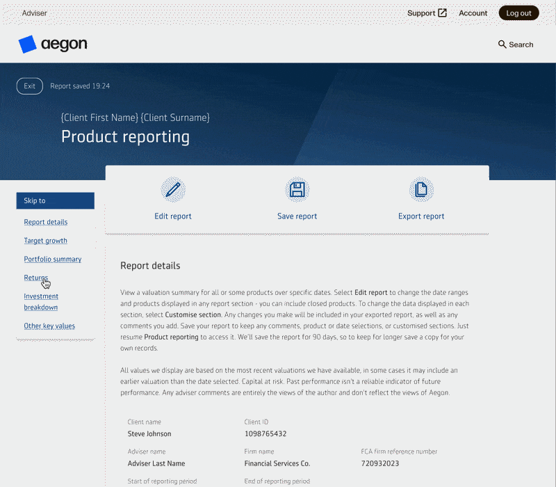 gif of skip nav working to quickly travel from one section to another